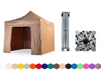 Nůžkový párty stan 4x4 m TENTino BIG HEXAGON Barva: 10B - SVĚTLE HNĚDÁ 10B - SVĚTLE HNĚDÁ