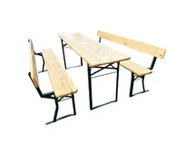 TENTino Profi pivní zahradní set 200x50 cm - STŮL + 2x LAVICE S OPĚRKOU