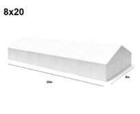 TENTino Velkokapacitní párty stan 8x20 m Stav stanu: NOVÝ