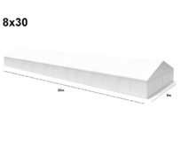 TENTino Velkokapacitní párty stan 8x30 m Stav stanu: NOVÝ