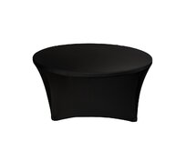 TENTino Elastický ubrus STANDARD na kulatý stůl 152 cm Barva ubrusu: ČERNÁ / BLACK