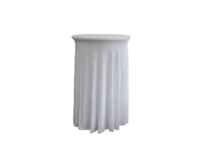 TENTino Elastický ubrus SKIRTING na koktejlový bistro stůl 80 cm VÍCE BAREV Barva ubrusu: BÍLÁ / WHITE spandex 190 g/m2