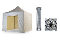 Nůžkový párty stan 3x3 m TENTino BIG HEXAGON Barva opláštění: 2A - KRÉMOVÁ