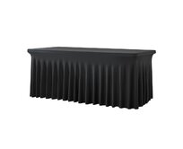 TENTino Elastický potah SKIRTING na skládací stůl 180-183x76 cm VÍCE BAREV Barva ubrusu: ŠAMPAŇ / CHAMPAGNE