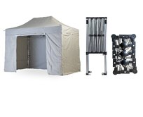 Nůžkový párty stan 2x4 m TENTino SMALL HEXAGON Barva opláštění: 5A - ŠEDÁ