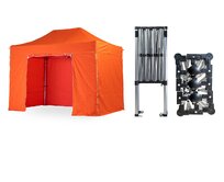 Nůžkový párty stan 2x4 m TENTino SMALL HEXAGON Barva opláštění: 6A - ORANŽOVÁ