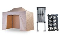 Nůžkový párty stan 2x4 m TENTino SMALL HEXAGON Barva opláštění: 3A - BÉŽOVÁ