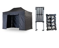 Nůžkový párty stan 2x4 m TENTino SMALL HEXAGON Barva opláštění: 11A - ČERNÁ