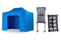 Nůžkový párty stan 2x4 m TENTino SMALL HEXAGON Barva opláštění: 12A - SVĚTLE MODRÁ