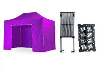 Nůžkový párty stan 2x4 m TENTino SMALL HEXAGON Barva opláštění: 15A - FIALOVÁ