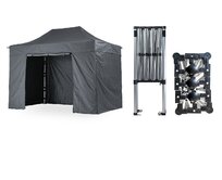 Nůžkový párty stan 2x4 m TENTino SMALL HEXAGON Barva opláštění: 17A - ANTRACIT