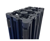 TENTino Konstrukce nůžkového párty stanu BIG HEXAGON BLACK 3x6 m bez opláštění