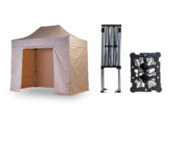 Nůžkový párty stan 2x3 m TENTino SMALL HEXAGON Barva opláštění: 3A - BÉŽOVÁ