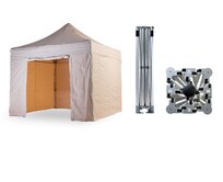 Nůžkový párty stan 3x3 m TENTino BIG HEXAGON Barva opláštění: 3A - BÉŽOVÁ
