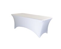 TENTino Skládací stůl 152x76 cm CELÝ, bílý, STL152C Barva ubrusu: BÍLÁ / WHITE