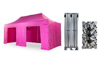 Nůžkový párty stan 3x6 m /6 noh TENTino BIG HEXAGON Barva opláštění: 14A - RŮŽOVÁ