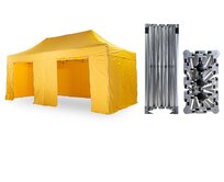 Nůžkový párty stan 3x6 m /4 nohy TENTino BIG HEXAGON Barva opláštění: 4A - ŽLUTÁ