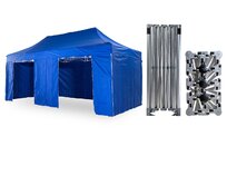 Nůžkový párty stan 3x6 m /4 nohy TENTino BIG HEXAGON Barva opláštění: 8A - MODRÁ
