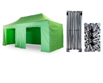 Nůžkový párty stan 3x6 m /4 nohy TENTino BIG HEXAGON Barva opláštění: 13A - SVĚTLE ZELENÁ