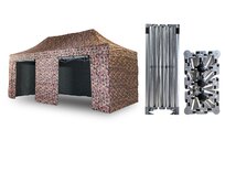 Nůžkový párty stan 3x6 m /4 nohy TENTino BIG HEXAGON Barva opláštění: 16A - MASKÁČOVÁ