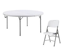 SET - KULATÝ STŮL 122 PŮLENÝ + 6x ŽIDLE