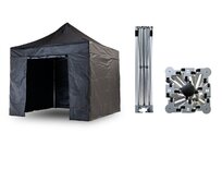 Nůžkový párty stan 3x3 m TENTino BIG HEXAGON Barva opláštění: 11A - ČERNÁ