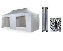 Nůžkový párty stan 4x6 m /4 nohy TENTino BIG HEXAGON Barva opláštění: 1A - BÍLÁ