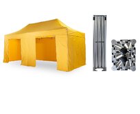 Nůžkový párty stan 4x6 m /4 nohy TENTino BIG HEXAGON Barva opláštění: 4A - ŽLUTÁ