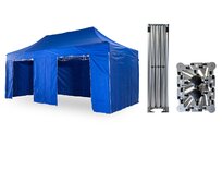 Nůžkový párty stan 4x6 m /4 nohy TENTino BIG HEXAGON Barva opláštění: 8A - MODRÁ