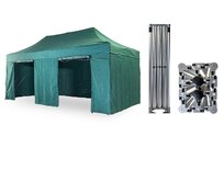 Nůžkový párty stan 4x6 m /4 nohy TENTino BIG HEXAGON Barva opláštění: 9A - ZELENÁ