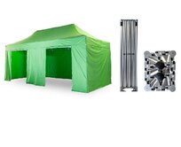 Nůžkový párty stan 4x6 m /4 nohy TENTino BIG HEXAGON Barva opláštění: 13A - SVĚTLE ZELENÁ