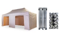 Nůžkový párty stan 3x6 m /6 noh TENTino BIG HEXAGON Barva opláštění: 3A - BÉŽOVÁ
