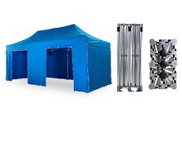Nůžkový párty stan 3x6 m /6 noh TENTino BIG HEXAGON Barva opláštění: 12A - SVĚTLE MODRÁ