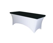 TENTino Elastická čepice STANDARD na desku skládacího stolu 180-183x76 cm VÍCE BAREV Barva ubrusu: ČERNÁ / BLACK