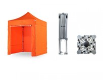 Nůžkový párty stan 2x2 m TENTino BIG HEXAGON Barva opláštění: 6A - ORANŽOVÁ