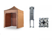 Nůžkový párty stan 2x2 m TENTino BIG HEXAGON Barva opláštění: 10B - SVĚTLE HNĚDÁ