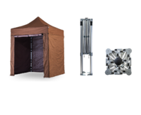 Nůžkový párty stan 2x2 m BIG HEXAGON EXTREME Barva opláštění: 10A - HNĚDÁ