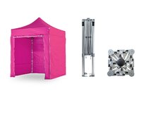 Nůžkový párty stan 2x2 m TENTino BIG HEXAGON Barva opláštění: 14A - RŮŽOVÁ