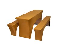 TENTino Elastický potah STANDARD na pivní set 220x50 - 220x70 cm Barva ubrusu: ZLATÁ / GOLD