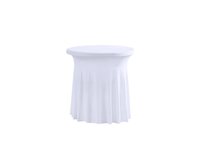 TENTino Elastický ubrus SKIRTING na kavárenský nízký stůl 80 cm VÍCE BAREV Barva ubrusu: BÍLÁ / WHITE spandex 190 g/m2
