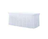TENTino Elastický potah SKIRTING na skládací stůl 152x76 cm 1x VÝKROJ Barva ubrusu: ČERNÁ / BLACK