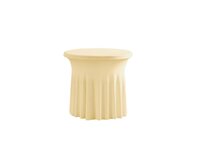 TENTino Elastický ubrus SKIRTING na kavárenský nízký stůl 80 cm VÍCE BAREV Barva ubrusu: ŠAMPAŇ / CHAMPAGNE spandex 190 g/m2