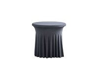 TENTino Elastický ubrus SKIRTING na kavárenský nízký stůl 80 cm VÍCE BAREV Barva ubrusu: TMAVĚ ŠEDÁ / ANTRACIT spandex 190 g/m2