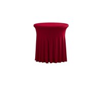 TENTino Elastický ubrus SKIRTING na kavárenský nízký stůl 80 cm VÍCE BAREV Barva ubrusu: VÍNOVÁ / CLARET spandex 190 g/m2