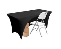 TENTino Elastický potah CATERING na skládací stůl 152x76 cm 1x VÝKROJ Barva ubrusu: ČERNÁ / BLACK