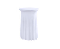 TENTino Elastický ubrus SKIRTING na koktejlový bistro stůl 60 cm VÍCE BAREV Barva ubrusu: BÍLÁ / WHITE spandex 190 g/m2
