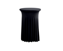 TENTino Elastický ubrus SKIRTING na koktejlový bistro stůl 60 cm VÍCE BAREV Barva ubrusu: ČERNÁ / BLACK spandex 190 g/m2