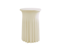 TENTino Elastický ubrus SKIRTING na koktejlový bistro stůl 60 cm VÍCE BAREV Barva ubrusu: KRÉMOVÁ / IVORY spandex 190 g/m2