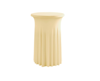 TENTino Elastický ubrus SKIRTING na koktejlový bistro stůl 60 cm VÍCE BAREV Barva ubrusu: ŠAMPAŇ / CHAMPAGNE spandex 190 g/m2