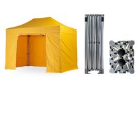 Nůžkový párty stan 3x4,5 m TENTino BIG HEXAGON Barva opláštění: 4A - ŽLUTÁ
